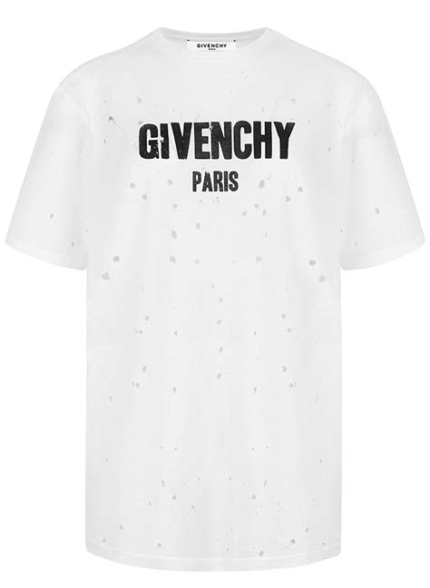 givenchy t shirt holes|givenchy crest t shirts.